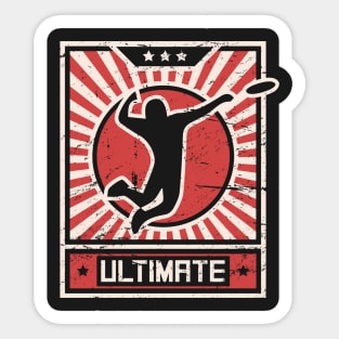 ULTIMATE Frisbee | Propaganda Poster Sticker